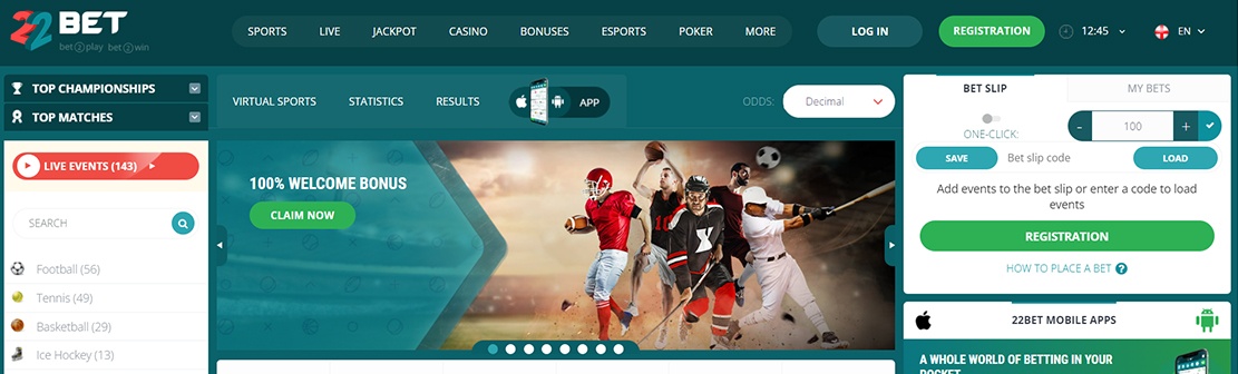 22Bet Casino – Claim up to €300 Welcome Match Bonus on your First Deposit