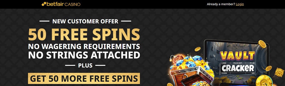 Betfair Casino – Claim 50 No Deposit Free Spins on Multiple Slots