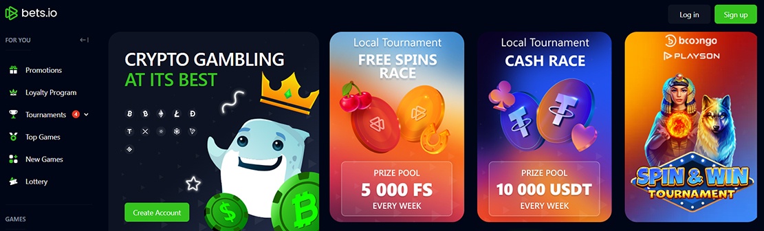 Bets.io Casino – Claim up to BTC 1 Welcome Match Bonus plus 100 Free Spins