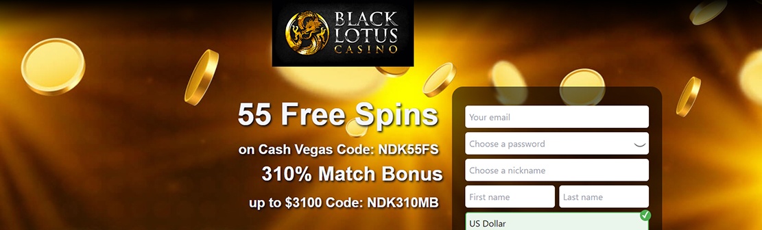 Black Lotus Casino – Claim 75 No Deposit Free Spins on Cash Vegas