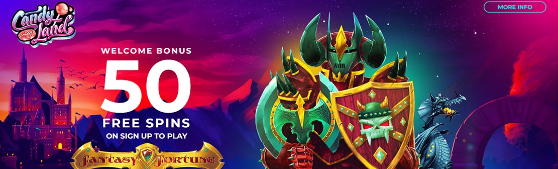 CandyLand Casino – Claim 50 No Deposit Free Spins on Fantasy Fortune