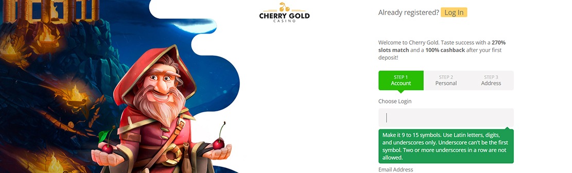 Cherry Gold Casino – Claim $45 No Deposit Bonus