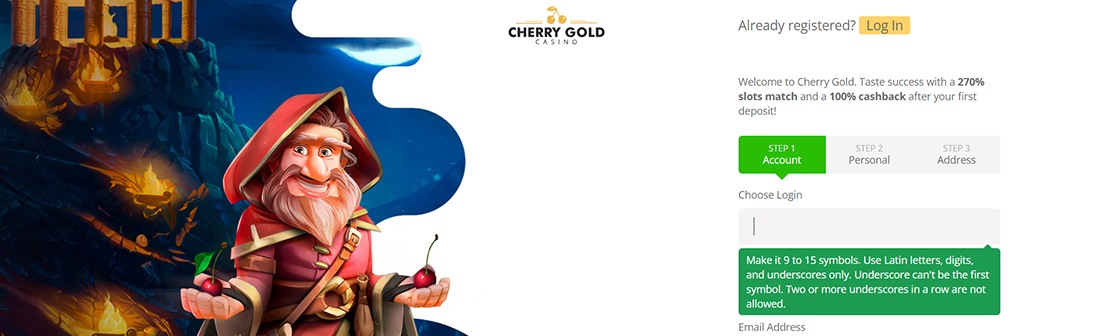 Cherry Gold Casino – Claim $40 No Deposit Bonus