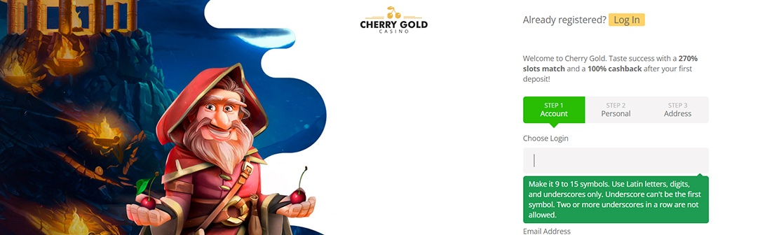Cherry Gold Casino – Claim $40 No Deposit Bonus