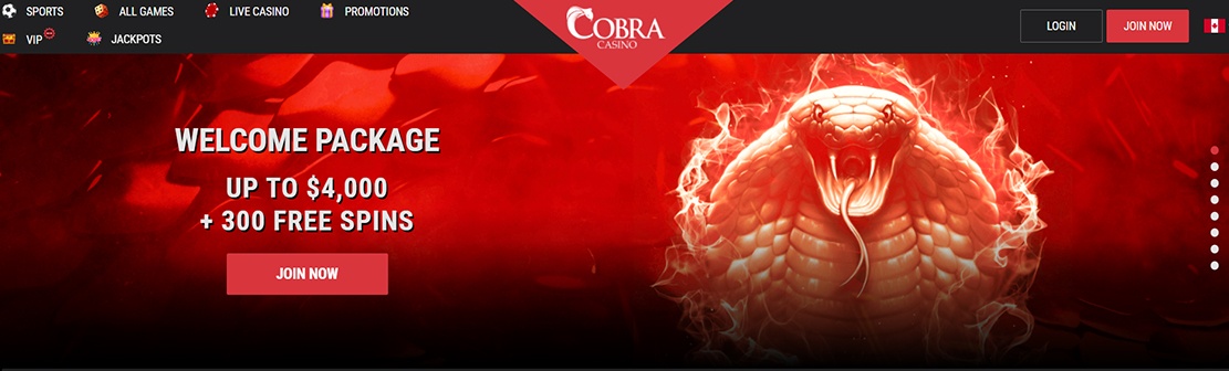 Cobra Casino – Claim Up To $500 Match Bonus Plus 250 Free Spins