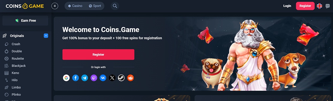 Coins Game Casino – Claim 150 No Deposit Free Spins on Slots 