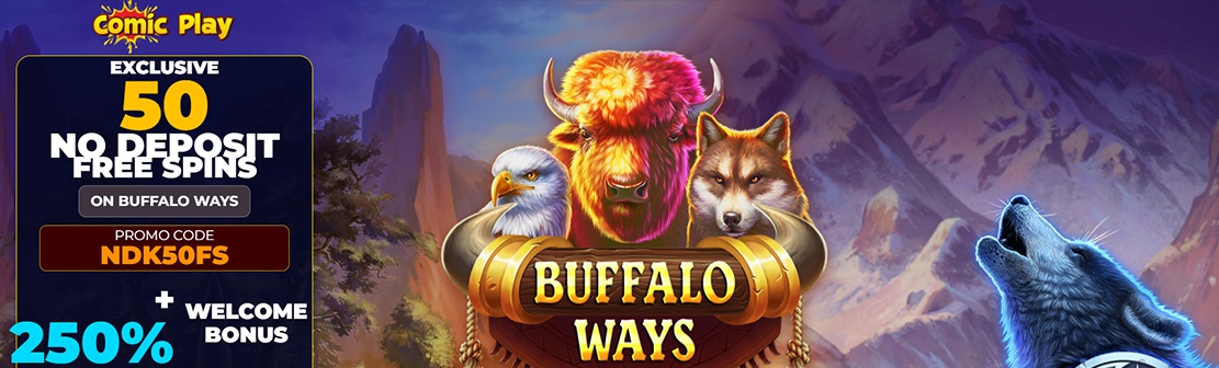 ComicPlay Casino – Claim 50 No Deposit Free Spins on Buffalo Ways