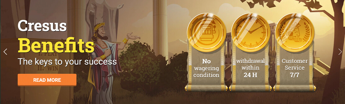 Cresus Casino – Welcome Match Bonus