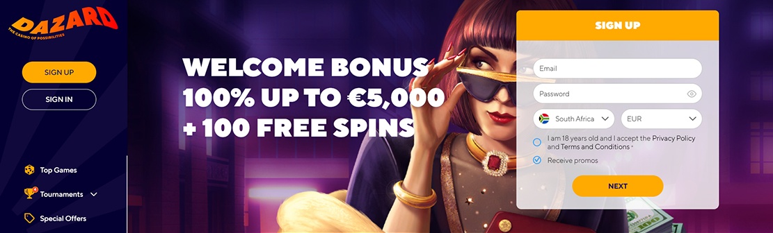 Dazard Casino – Claim 20 No Deposit Free Spins on Slots