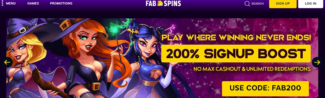 Fab Spins Casino – Claim 100 No Deposit Free Spins