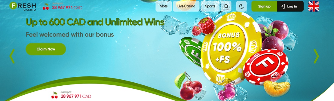 Fresh Casino – Claim 50 No Deposit Free Spins on Slots
