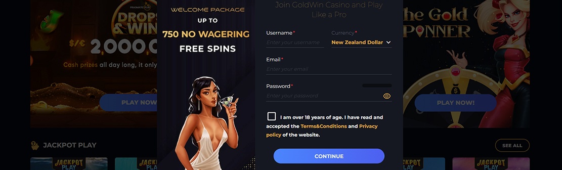 Goldwin Casino – Claim 25 No Deposit Free Spins on The Dog House Megaways