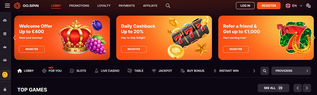 GoSpin Casino – Claim 100% Match Bonus Up To $4000