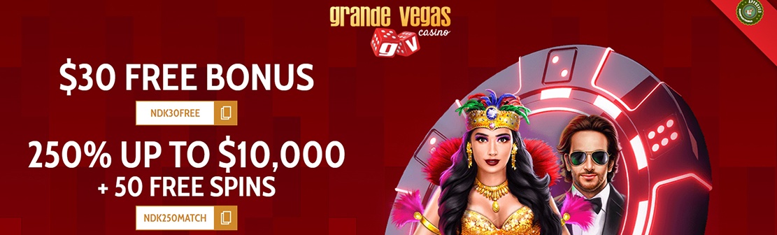 Grande Vegas Casino – Claim 100 No Deposit Free Spins on Cash Bandits 3