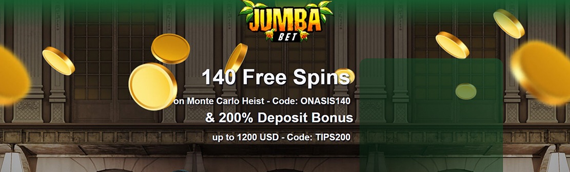 Jumba Bet Casino – Claim 140 Free Spins on Monte Carlo Heist