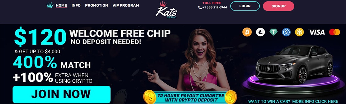Kats Casino – Claim 100 No Deposit Free Spins on Interstellar 7s
