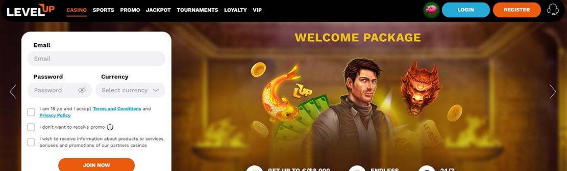 LevelUp Casino – Claim 25 No Deposit Free Spins on Ruby Win
