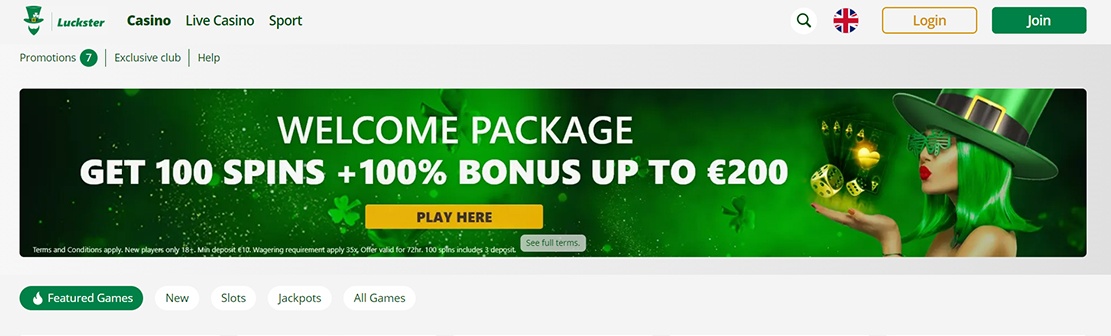 Luckster Casino – Claim Up To €200 Welcome Match Bonus over Three Deposits