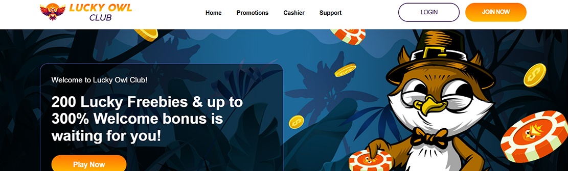 Lucky Owl Club Casino – Claim 50 No Deposit Free Spins on Dragon Harmony