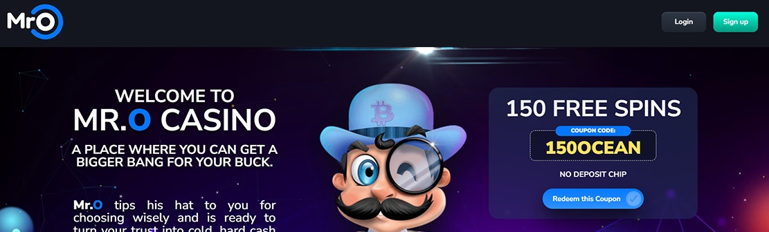 Mr.O Casino – Claim 150 No Deposit Free Spins on Crystal Waters