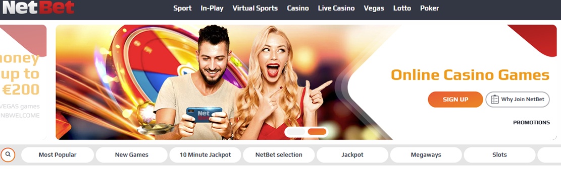 NetBet Casino – Claim up to €200 Bonus on First Deposit