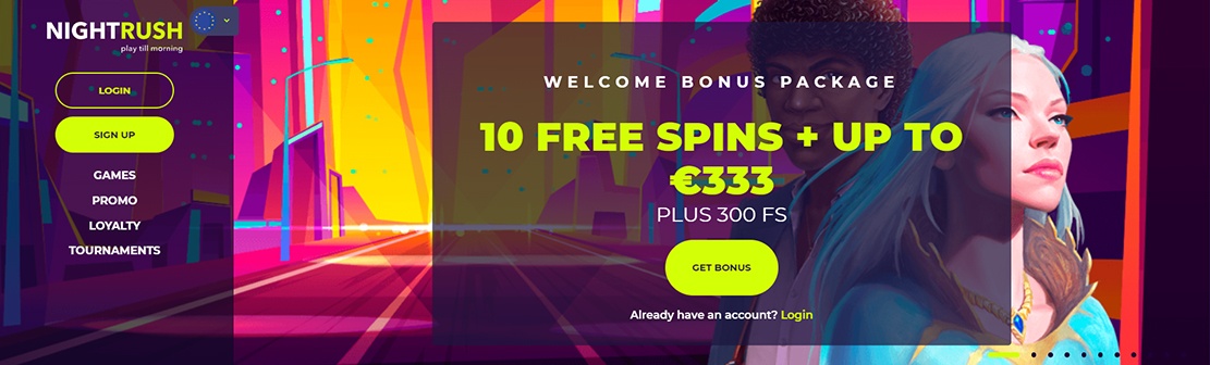 NightRush Casino – Claim 10 No Deposit Free Spins on Book of Dead