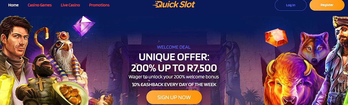 QuickSlot Casino – Claim up to €500 Deposit Match Bonus