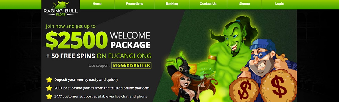 Raging Bull Casino – Claim 100 Free Spins on Your Pick of Slot Game 