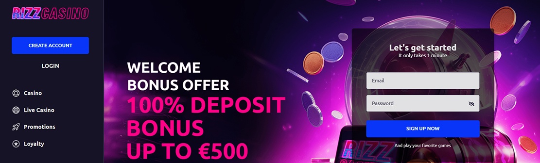 Rizz Casino – Claim 10 No Deposit Free Spins on Book of Dead