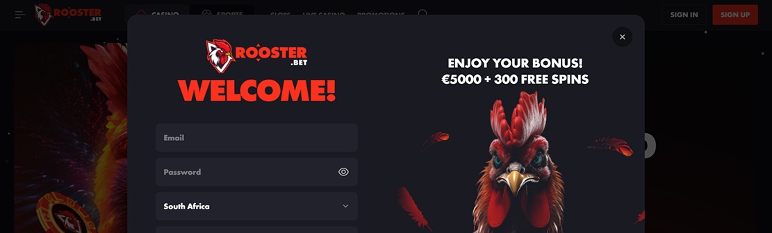 Rooster Bet Casino – Claim Up To $5000 Welcome Match Bonus