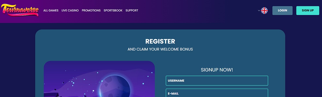 Tournaverse Casino – Claim 17 No Deposit Free Spins on Book of Dead
