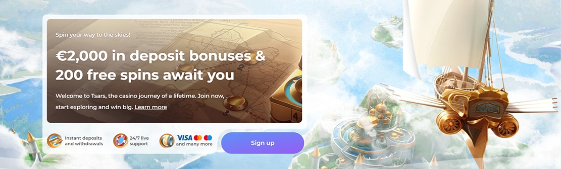 Tsars Casino – Claim 25 No Deposit Free Spins on Rocket Stars
