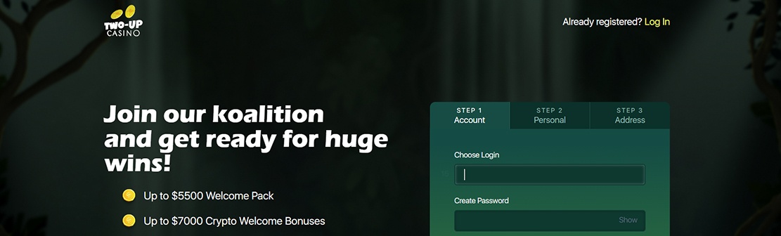 Two-Up Casino – Claim $25 No Deposit Bonus