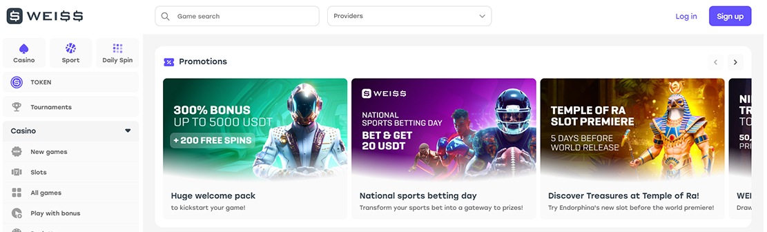 WeissBet Casino – Claim Up To $3000 Welcome Match Bonus and 80 Free Spins
