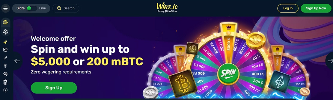 Winz.io Casino – Claim 25 Free Spins After Deposit